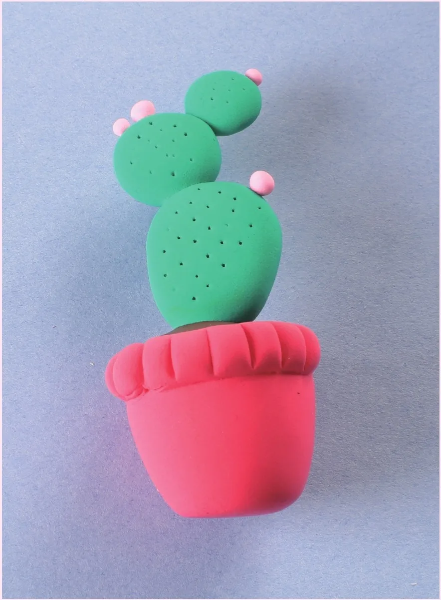 air dry clay cactus craft idea