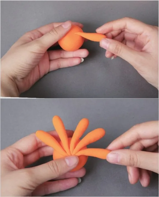 Make a cute clay octopus body