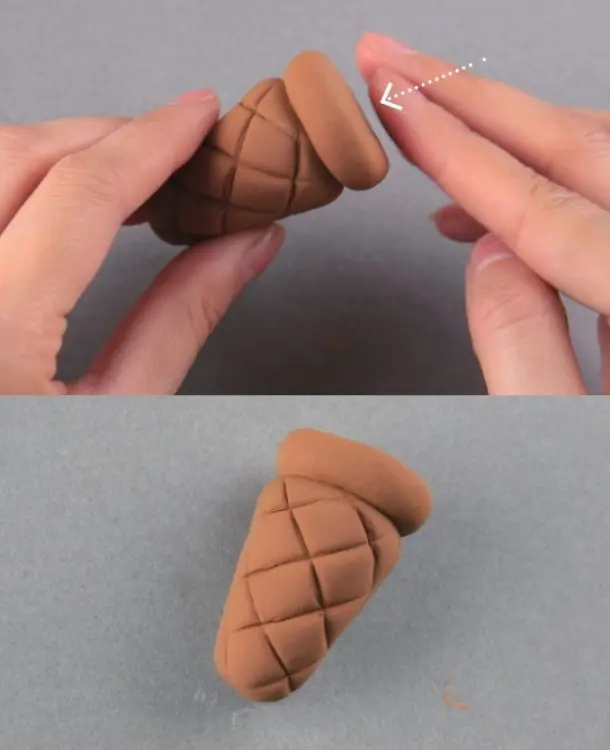 Making the top of the ice cream cone