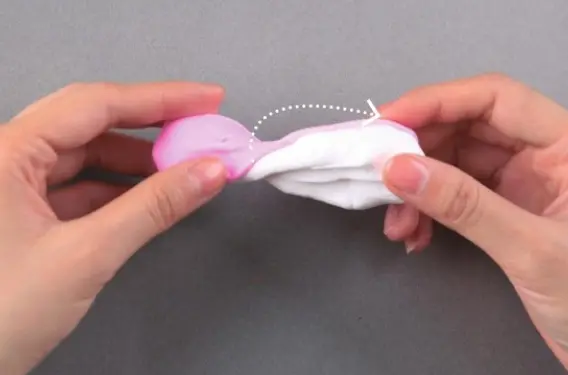 mix pink and white air dry clay