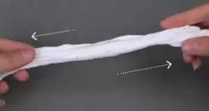stretched white clay