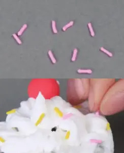 Decorating clay cake