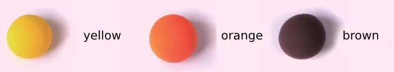 air dry clay yellow orange brown