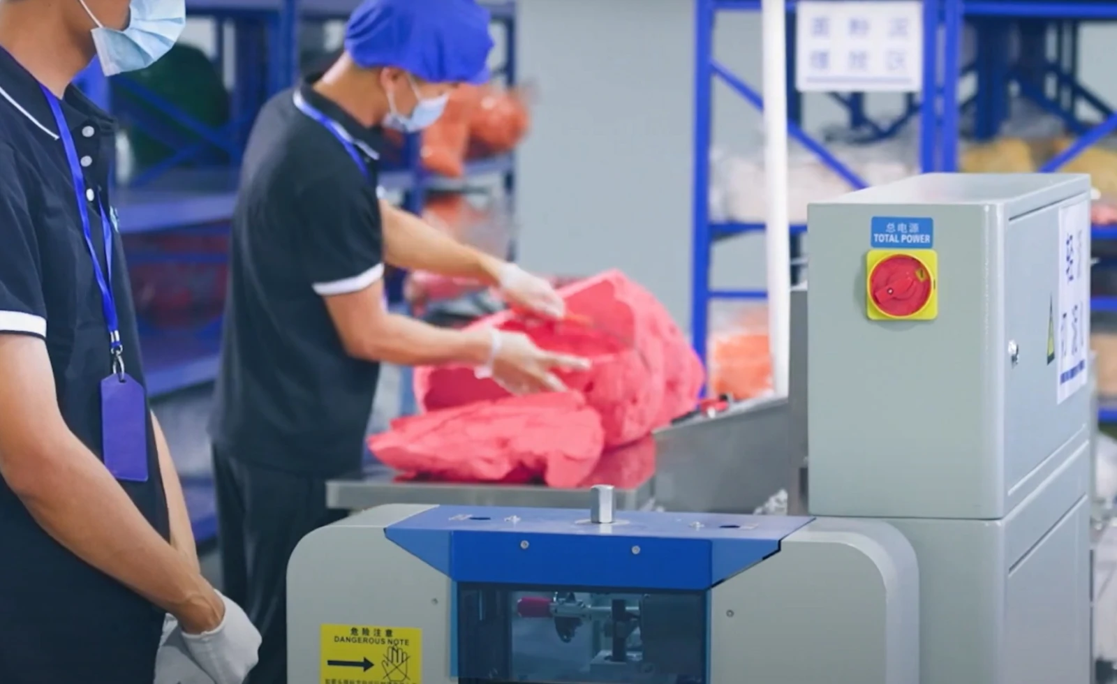 Skilled workers working on the assembly line