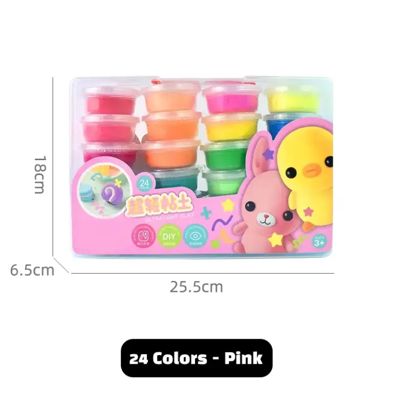24 colors air dry clay toys for kids
