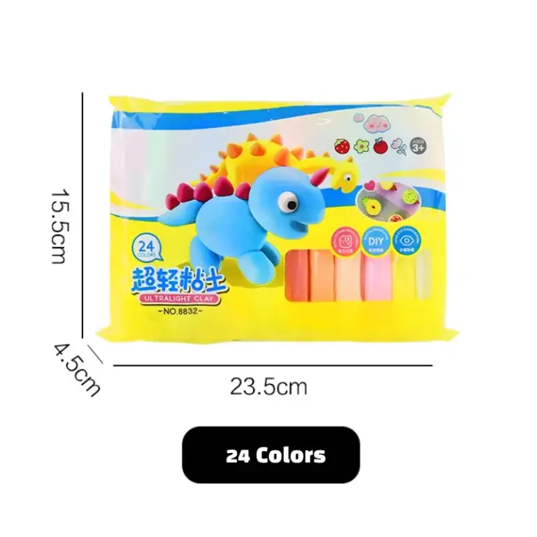 24 colors air dry clay toys