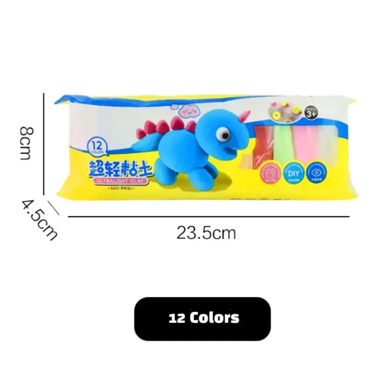 12 colors air dry clay