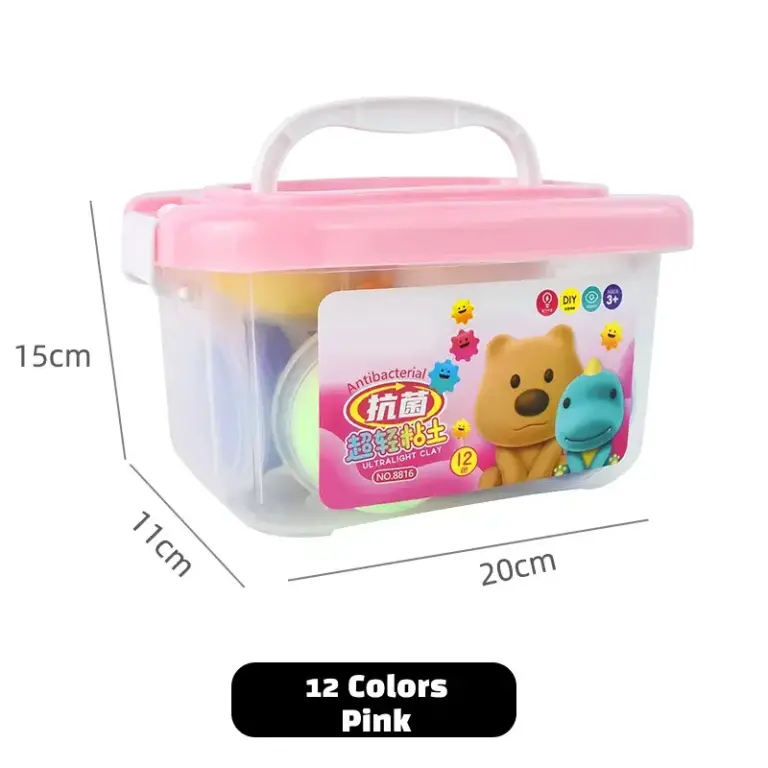 air dry clay toy set pink