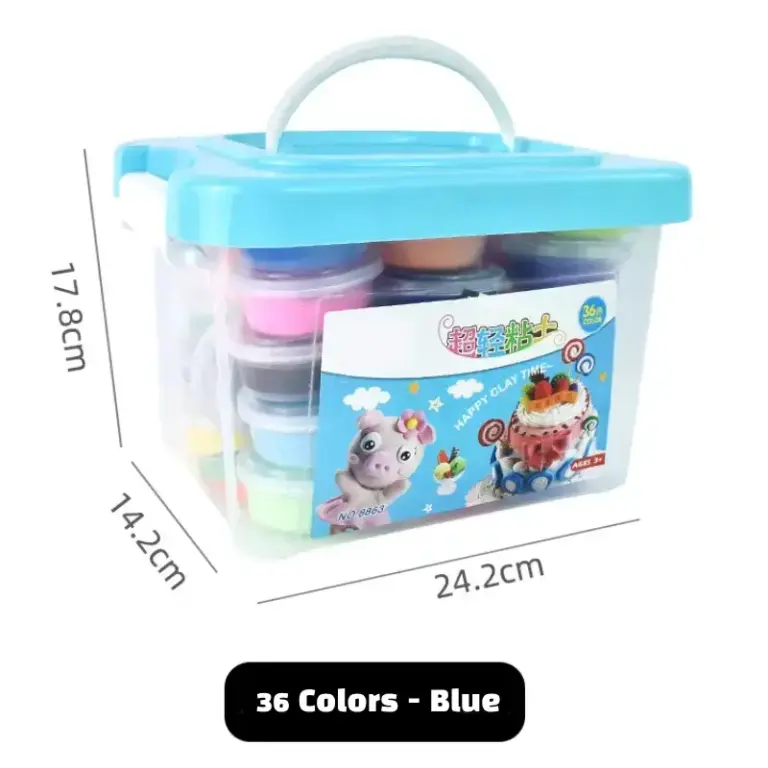 36 colors air dry clay for kids