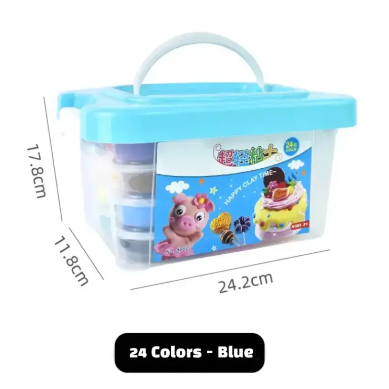 24 colors air dry clay toys super light