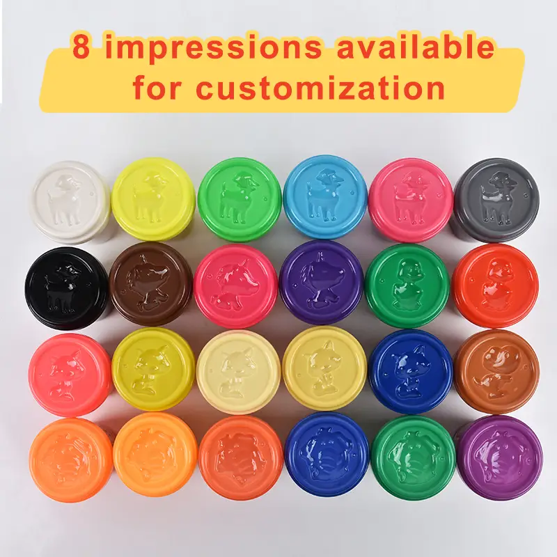 24 colors play dough customize