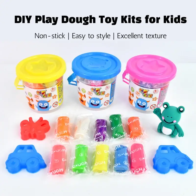 10 colors play dough toys