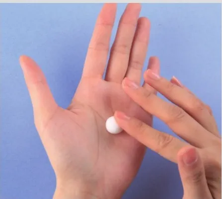 Knead the white clay into small balls