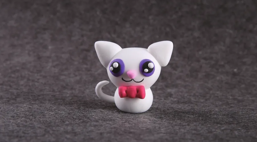 How to Make a Cat Out of Clay Easy Step-by-step - Playdough & Clay Toys ...