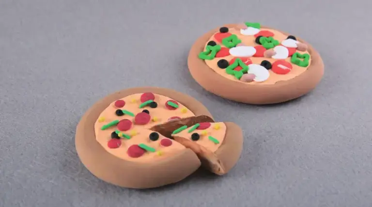 diy pizza clay art for kids