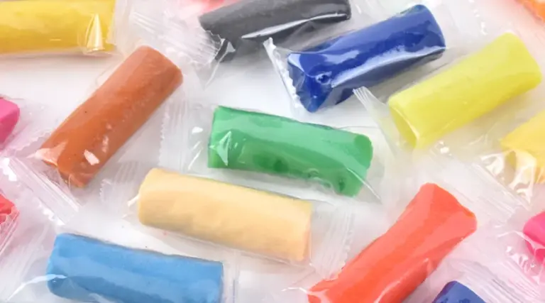 colorful air dry clay bags