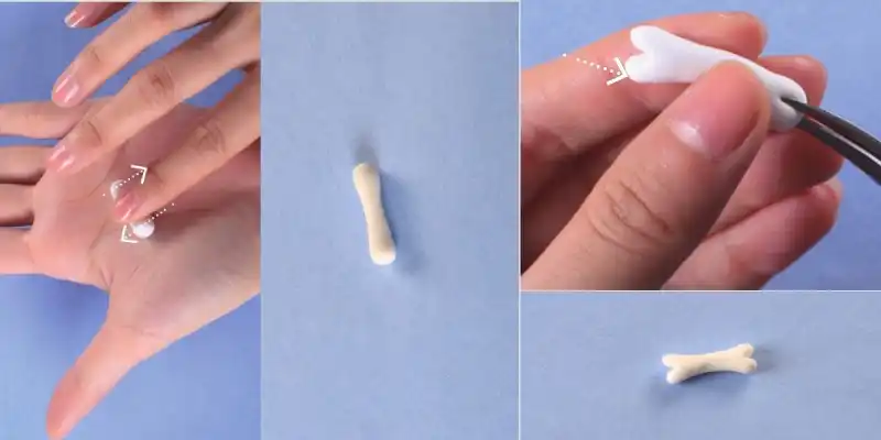 air dry clay bone making