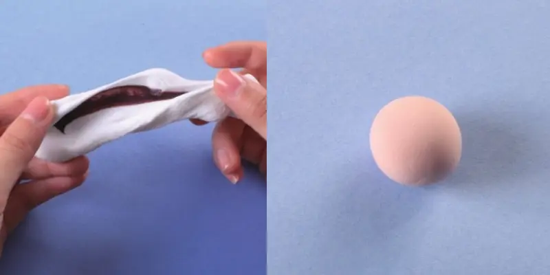 mix white and brown air dry clay