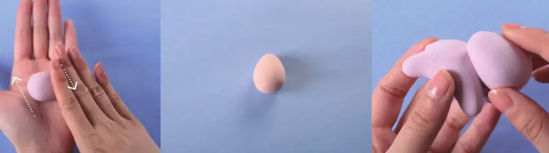 roll clay to make dog head