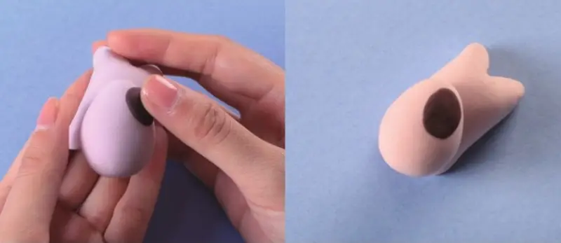 stick the brown clay on the left head