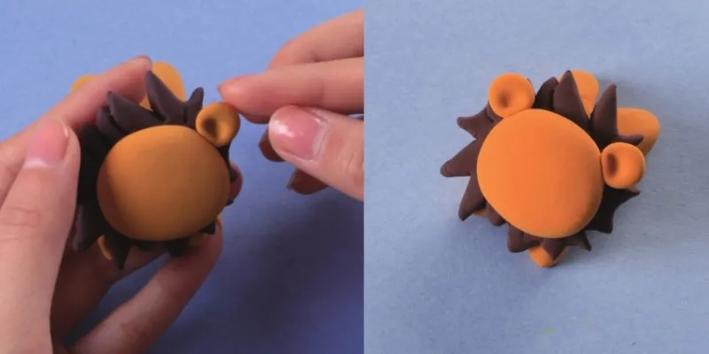 modeling clay lion idea for kids