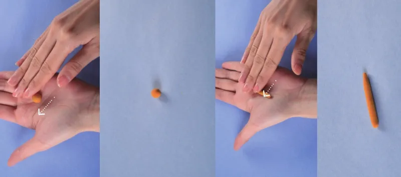 making long strips of air-drying clay