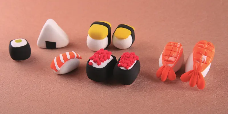 air dry clay sushi miniature crafts