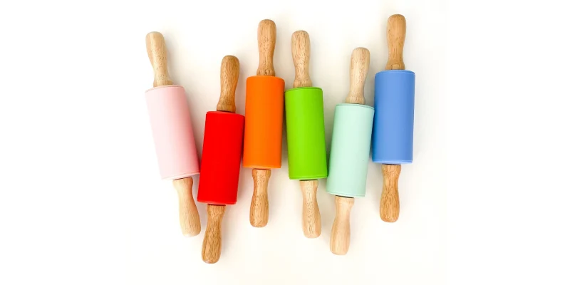 silicone rolling pins playdough