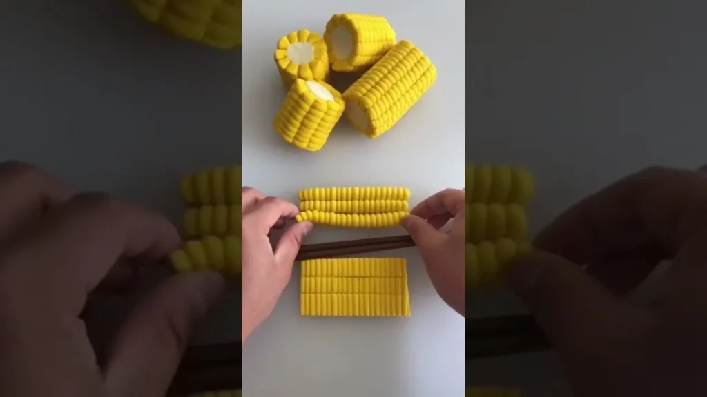 [video] Air dry clay idea how to make clay corn craft