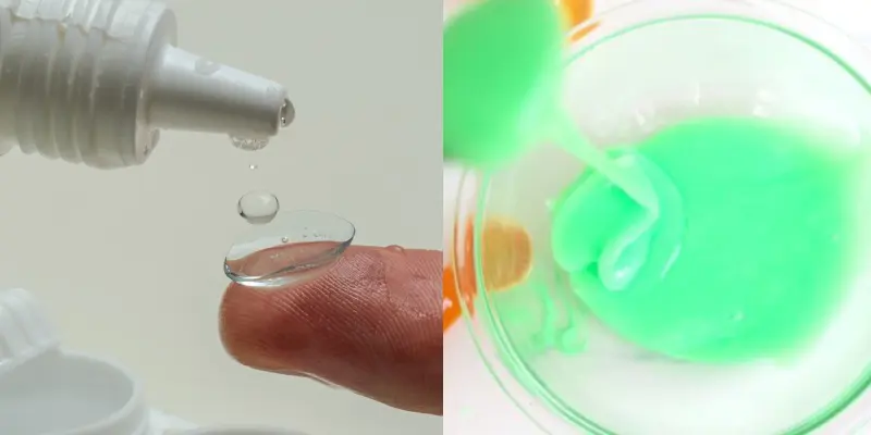 Using contact lens solution instead of borax activator to make slime