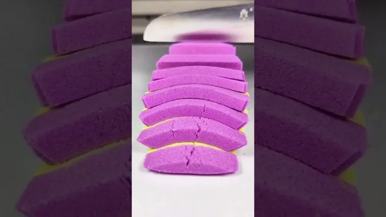 popular asmr video kinetic sand cutting