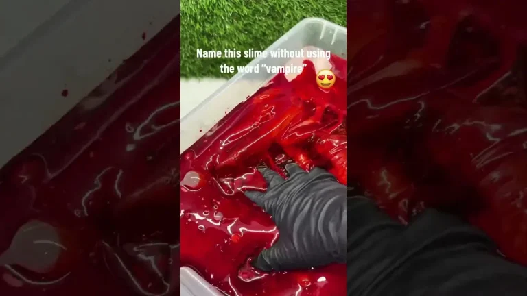 red vampire blood slime making and playing video
