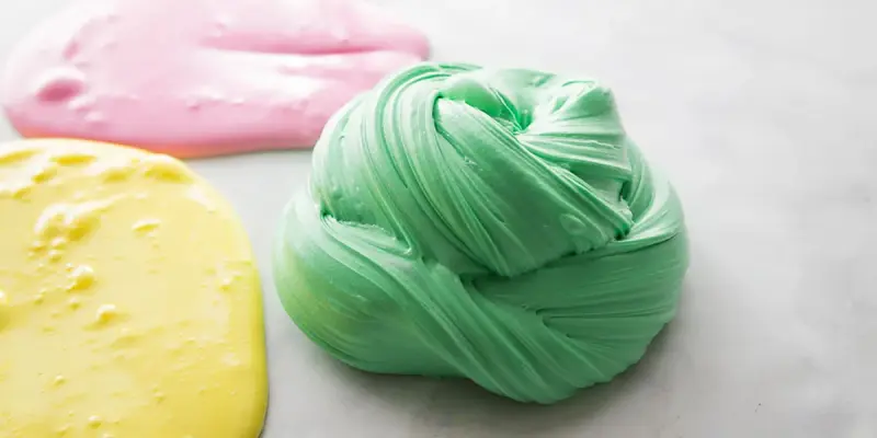green fluffy butter slime