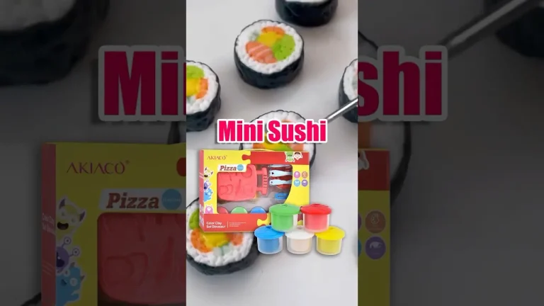 mini sushi modeling clay diy idea