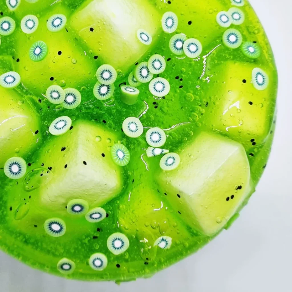 green jelly cube slime
